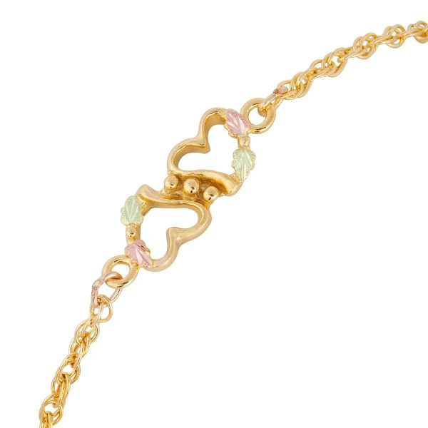 Double Heart Anklet