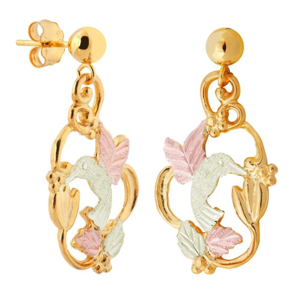 Filigree Hummingbird Ball Post Earrings