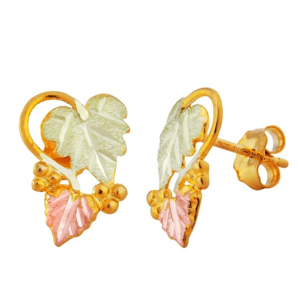 Grape Leaves and Vine Earrings