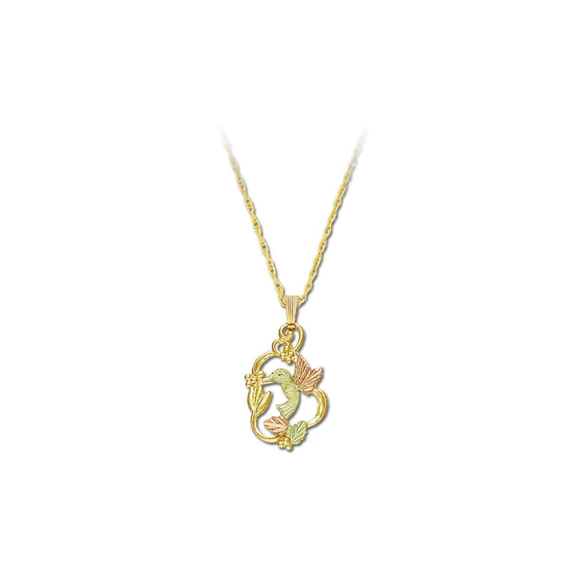 Landstrom's Original Black Hills Gold Hummingbird Pendant - G L03533 - Image 2