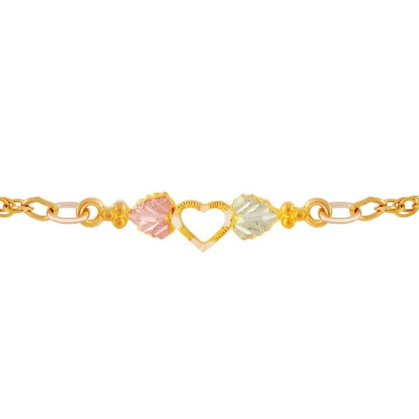 Heart and Leaf Anklet