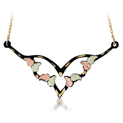 Enameled Brite Cut Festoon Necklace
