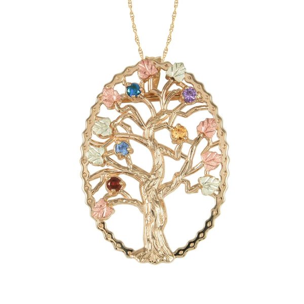 TRJ Black Hills Gold Generational Tree Pendant