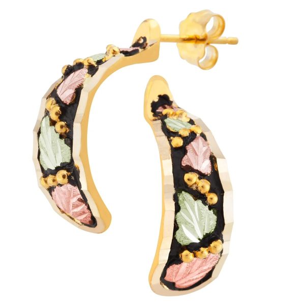Antiqued Semi-hoop Earrings