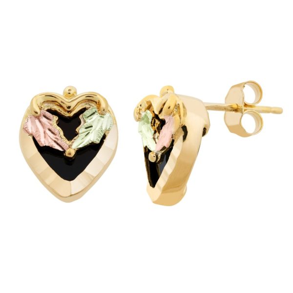 on Black Onyx Heart Earrings