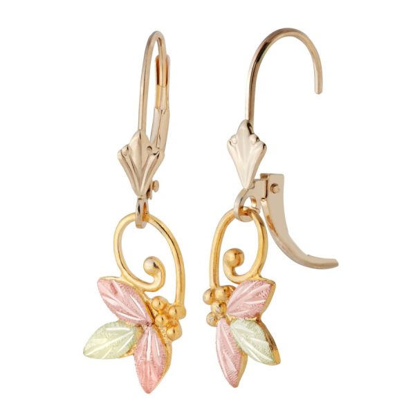 Fanning Leaves Leverback Earrings