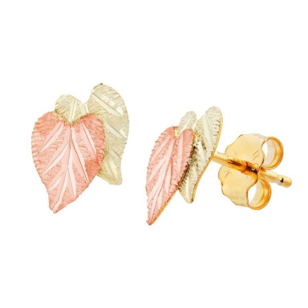 Layered Leaves Post Earrings