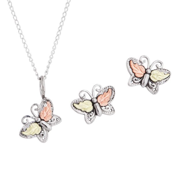 Butterfly Earrings & Pendant Set