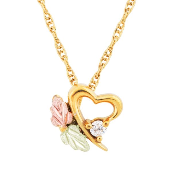 Genuine Diamond Freeform Heart Pendant