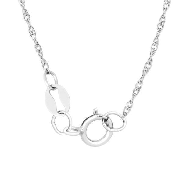 Sterling Silver Rhodium Plated Filled Rope Chain