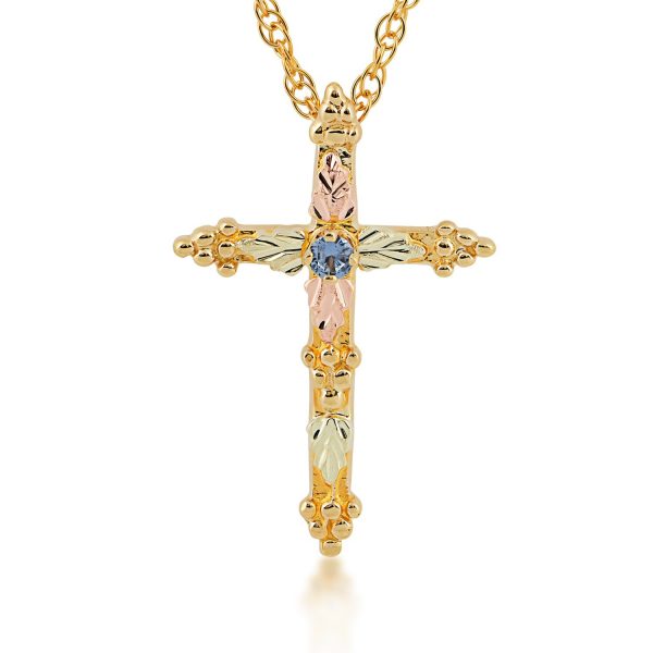 Yogo Sapphire Cross Necklace