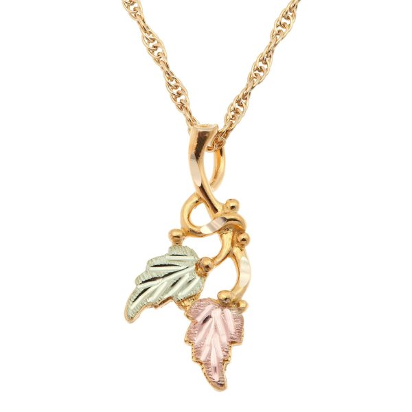Freeform Leaves and Vine Pendant