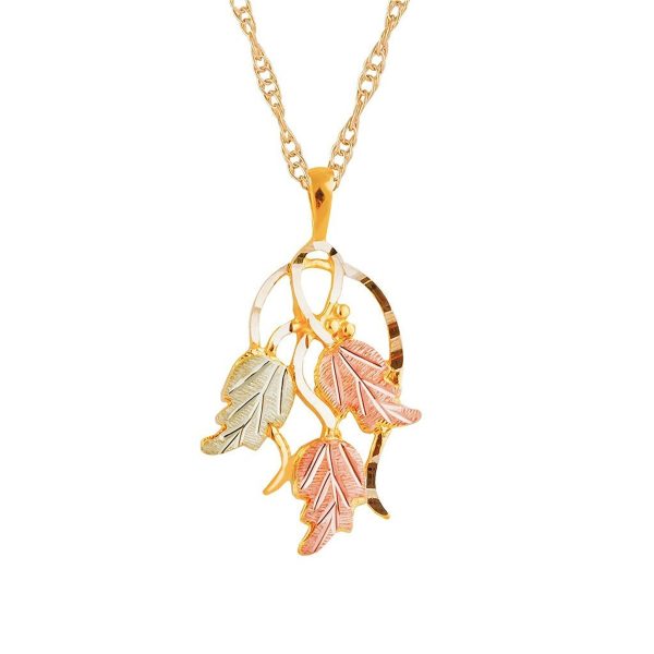 Freeform Leaves and Vine Pendant