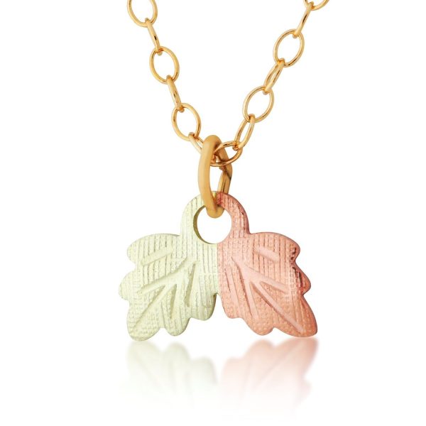 Dainty Dual Tone Double Leaf, Mt. Rushmore · 10K Gold
