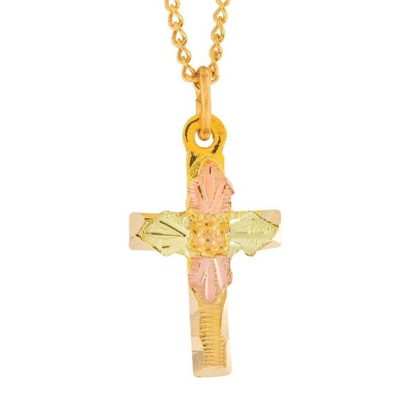 Dainty Etched Cross Pendant