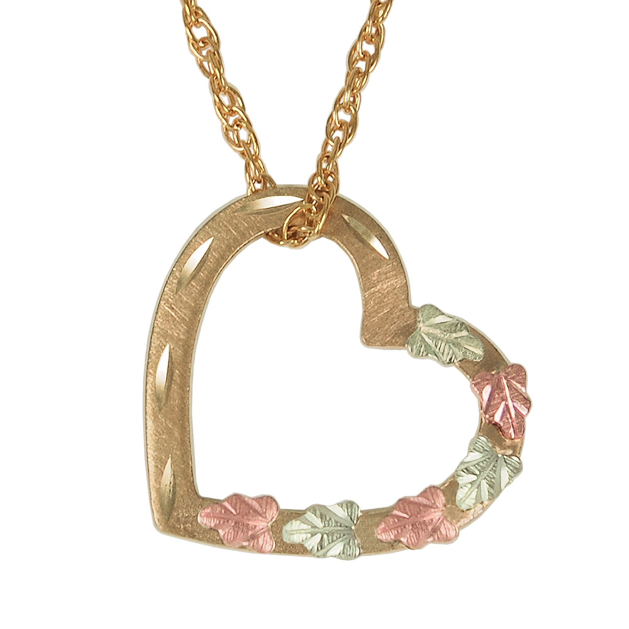 Black Hills Gold by TRJ Floating Heart Pendant - G C25764