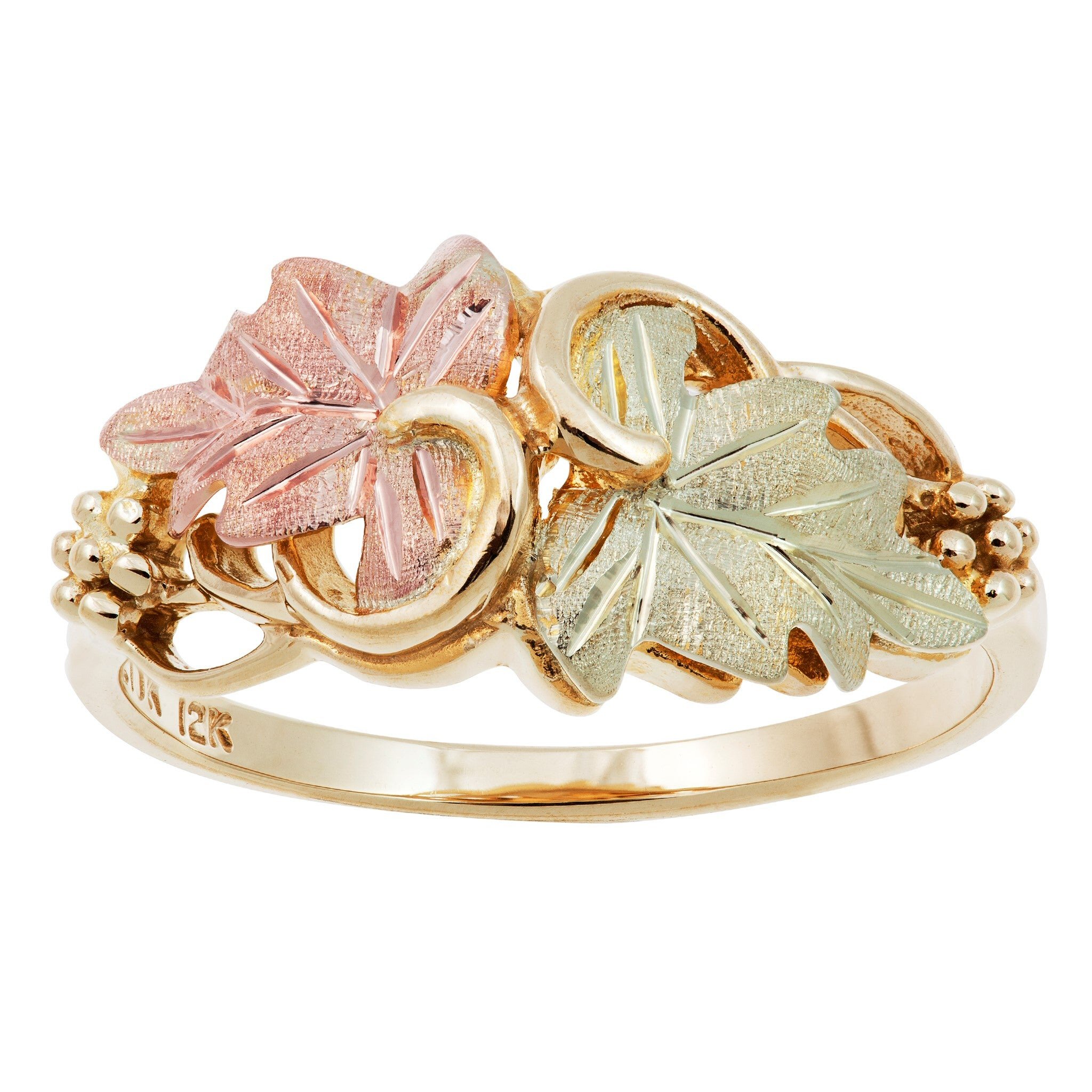 Landstrom’s Original Black Hills Gold Dual Leaves and Vine Ring - G L02800