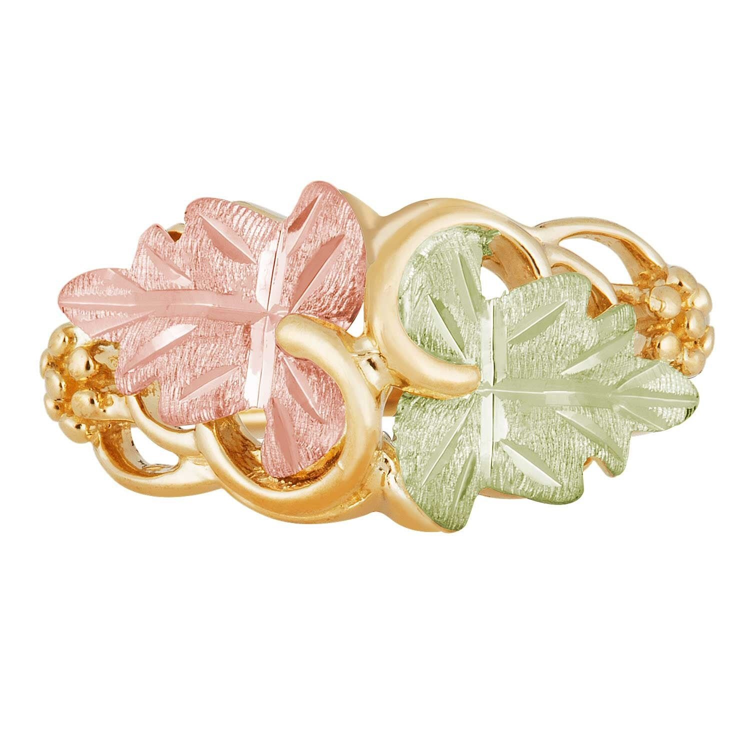 Landstrom’s Original Black Hills Gold Dual Leaves and Vine Ring - G L02800 - Image 2