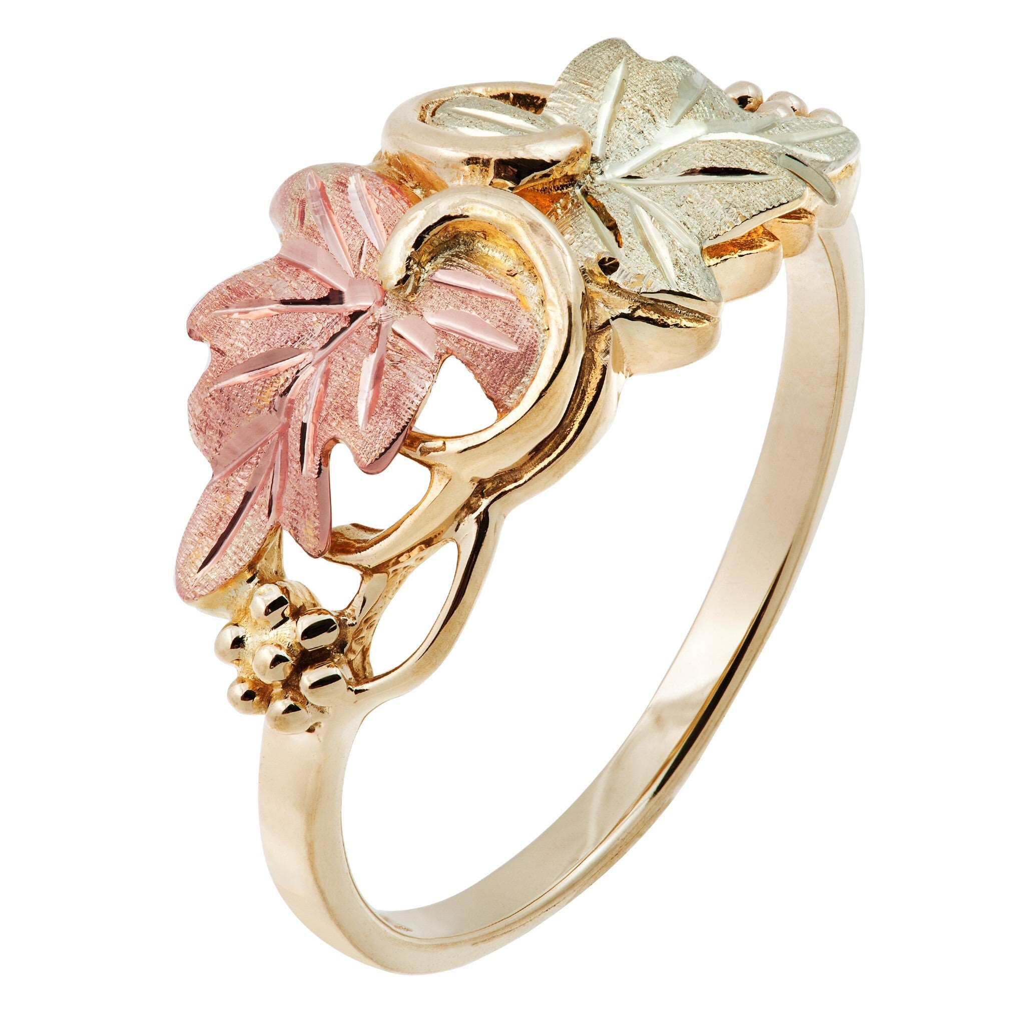 Landstrom’s Original Black Hills Gold Dual Leaves and Vine Ring - G L02800 - Image 3