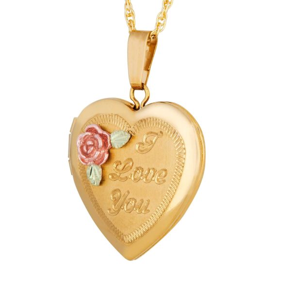 "I Love You" Heart Locket, Landstrom's · 10K Gold
