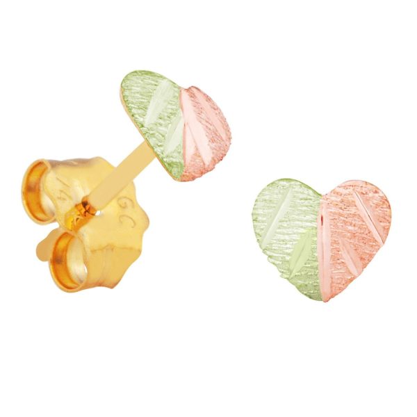 Petite Dual Tone Leaf Earrings