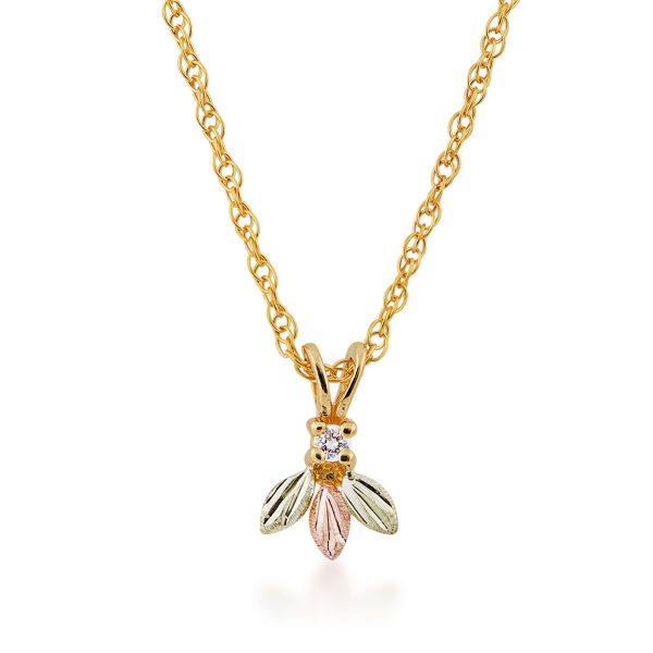 Three Leaves with Diamond Necklace