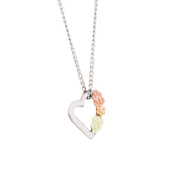 Dainty Floating Heart, Mt. Rushmore · Gold on Silver
