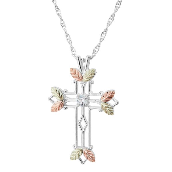 by TRJ Open Cross with Cubic Zirconia Pendant
