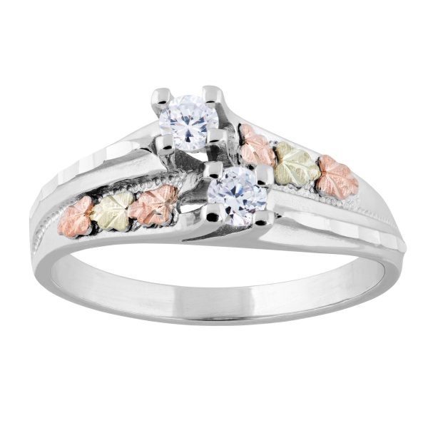 by TRJ Double Solitaire Cubic Zirconia Ring