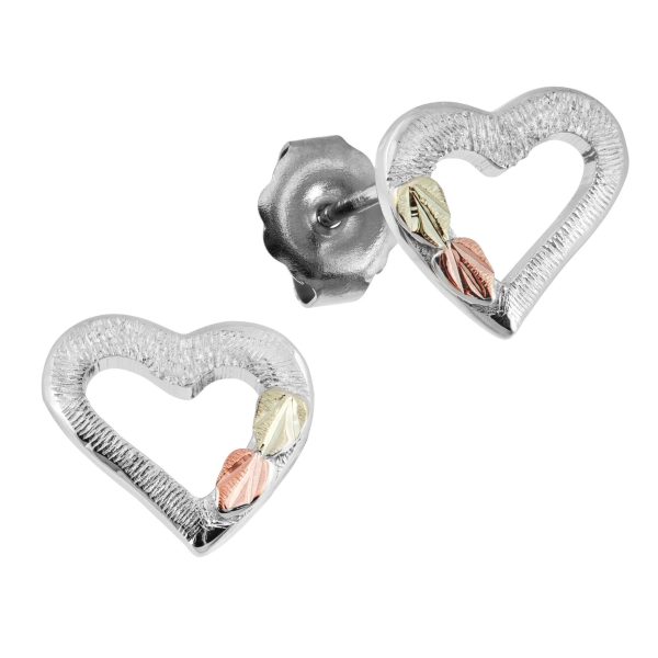 Etched Heart Earrings