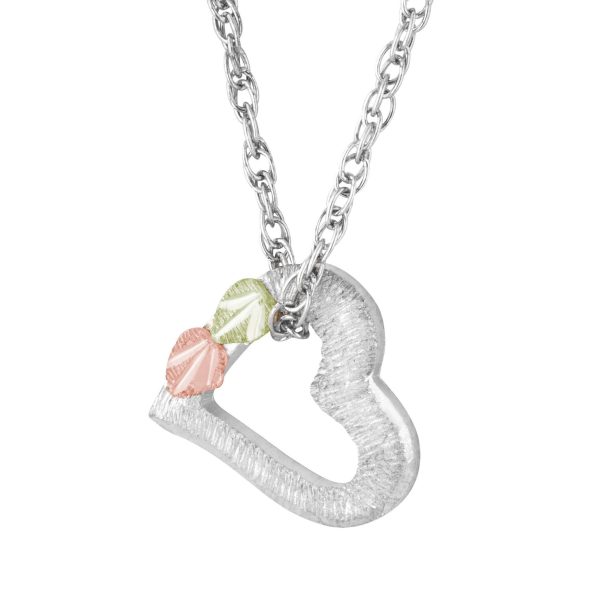Petite Floating Heart, Landstrom's · Gold on Silver