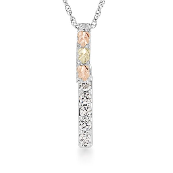 Cubic Zirconia Double Bar Pendant