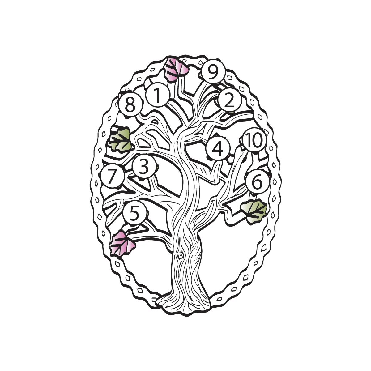 Black Hills Gold on Silver by TRJ Family Jewelry Generational Tree Pendant with 1-14, 2.5mm Genuine Birthstones - MRC3410-GN - Image 7