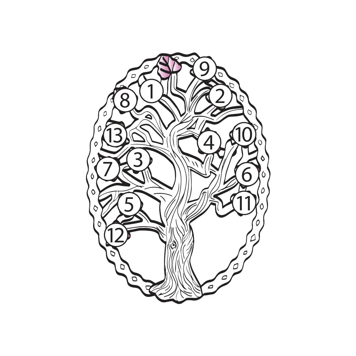 Black Hills Gold on Silver by TRJ Family Jewelry Generational Tree Pendant with 1-14, 2.5mm Genuine Birthstones - MRC3410-GN - Image 4