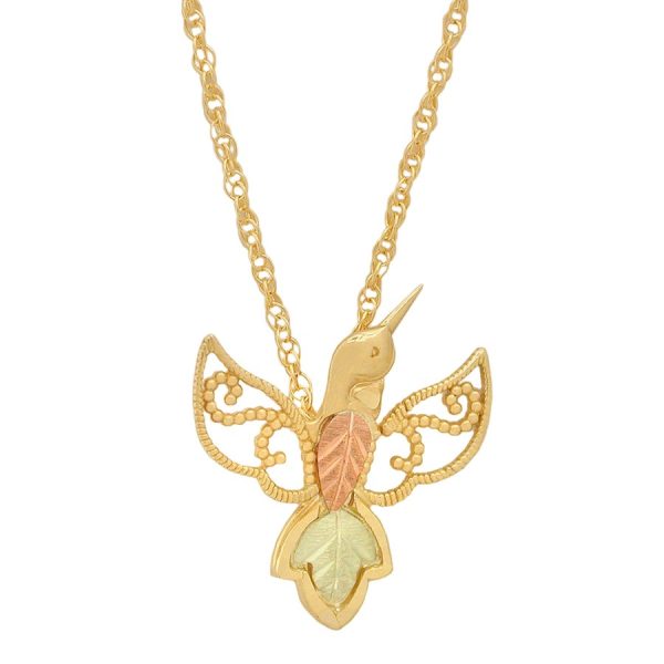 Black Hills Gold hummingbird pendant in 10K gold