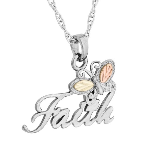 Butterfly with "Faith" Pendant