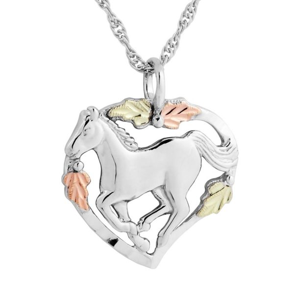 Horse in Heart Pendant