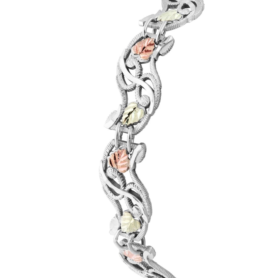 Black Hills Gold on Silver by TRJ Freeform Ribbon Bracelet - MRC8268-GS - Image 2