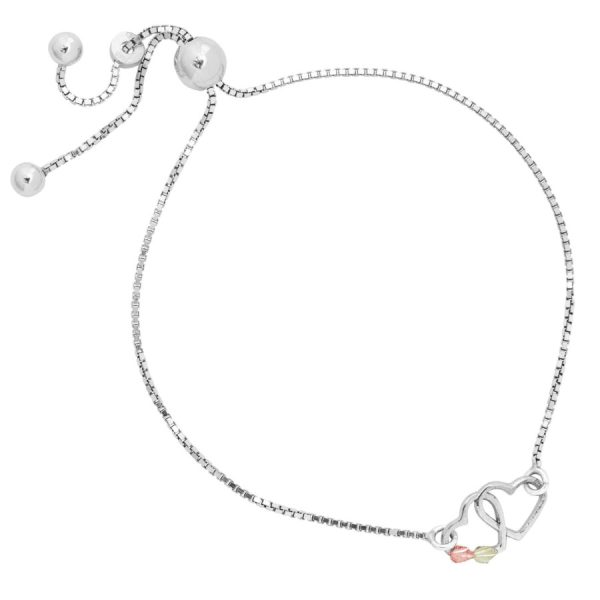 Double Heart Bolo Bracelet