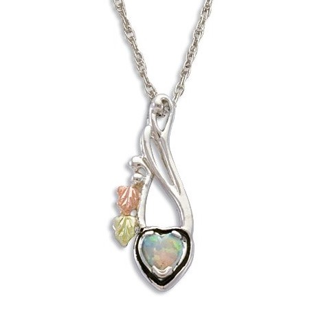 Opal Heart Pendant