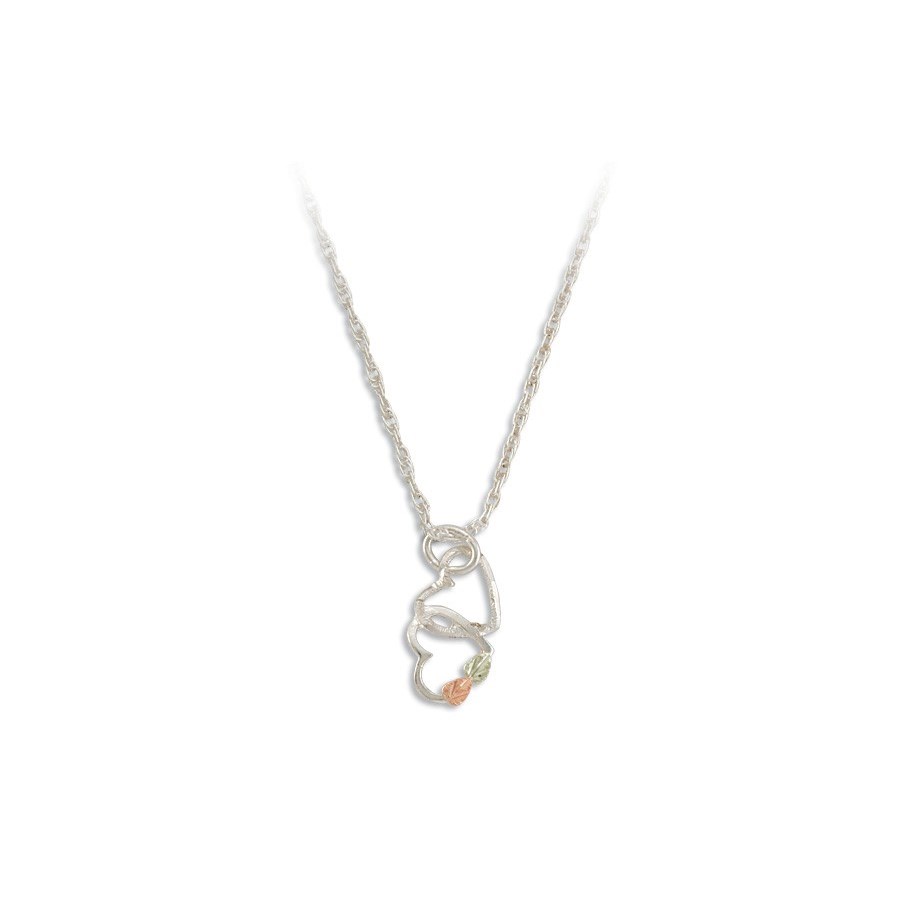 Landstrom’s Original Black Hills Gold on Silver Inter-locking Heart Pendant - MRLPE3101