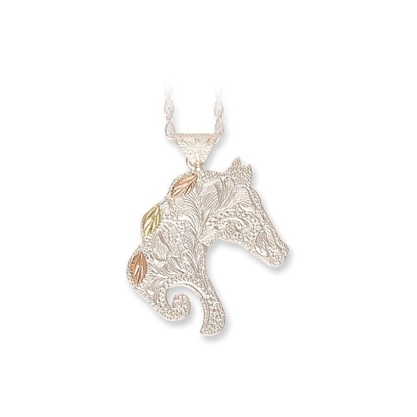 Etched Horsehead Pendant