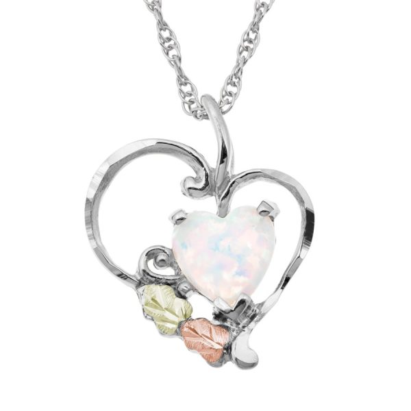 Opal Heart Pendant