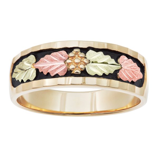 Antiqued Grape Men's Band, Landstrom's · 10K Gold