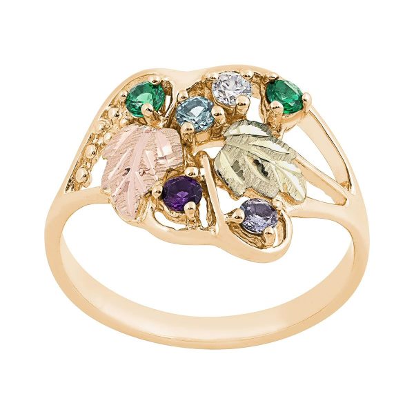 TRJ Black Hills Gold Organic Swirling Vines Ring