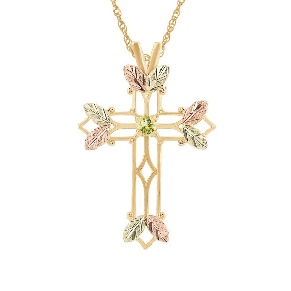 TRJ Black Hills Gold Open Cross Pendant