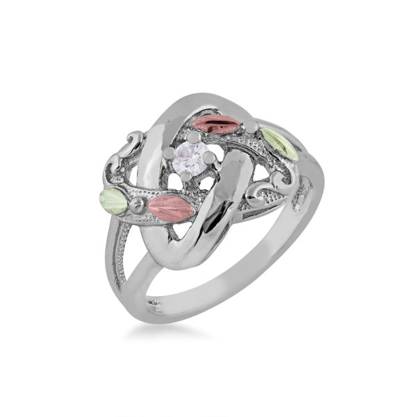 "Love Knots" Ring with Diamond, Landstrom's · Gold on Silver