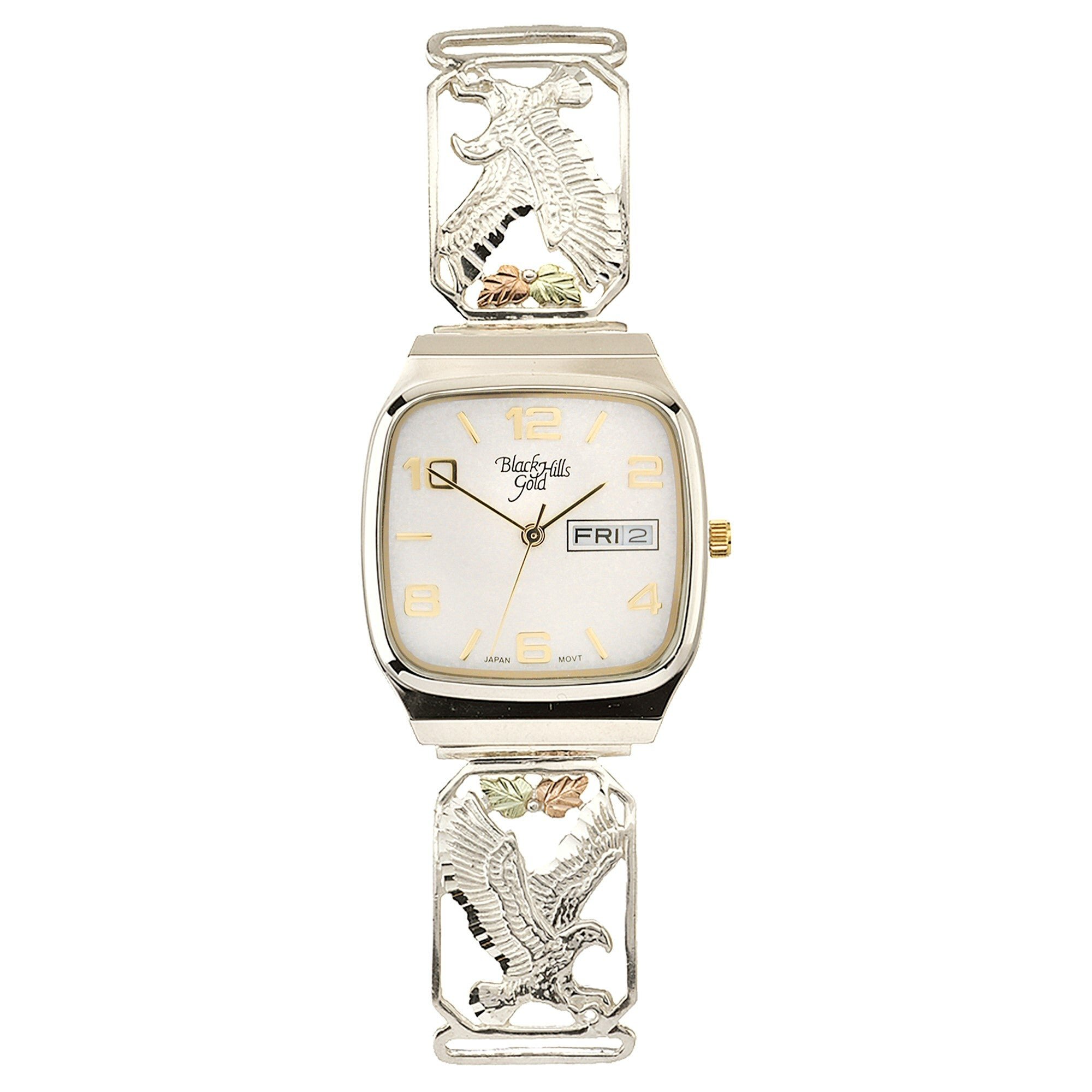 Black Hills Gold on Silver by TRJ Men's Eagle Watch - WRC9-WB45-GS