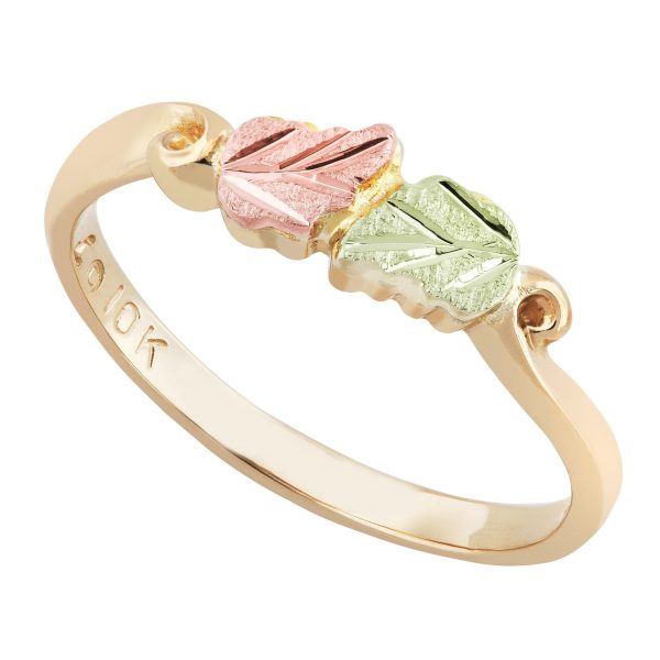 Dual Leaf Petite Ring